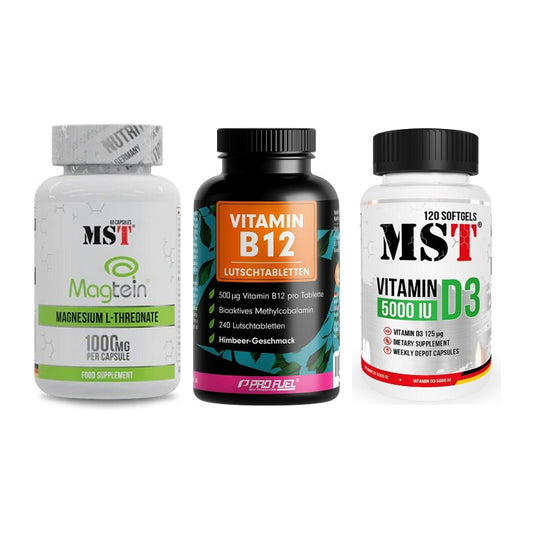 Ausdauer-Set: MST Magnesium + ProFuel Vitamin + MST Vitamin D3 – alle enthaltenen Artikel
