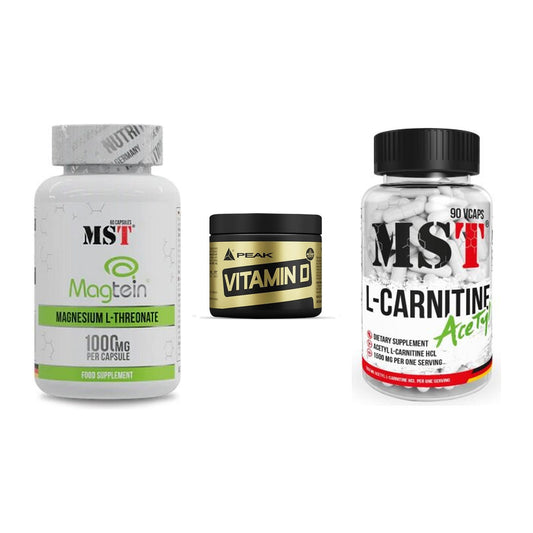 Ausdauer-Set: MST Magnesium + Peak Vitamin D + MST L-Carnitine – alle enthaltenen Artikel