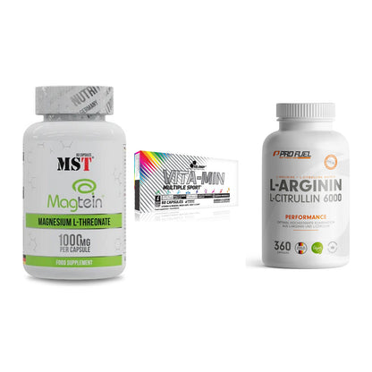 Ausdauer-Set: MST Magnesium + Olimp Vita-Min + ProFuel L-Argini – alle enthaltenen Artikel