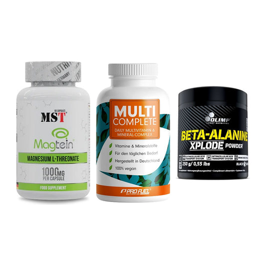 Ausdauer-Set: MST Magnesium + ProFuel MULTI + Olimp Beta-Alani – alle enthaltenen Artikel