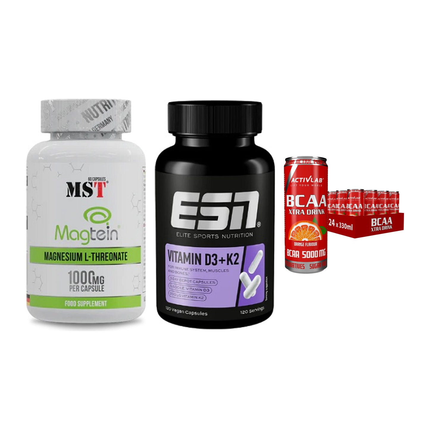 Ausdauer-Set: MST Magnesium + ESN Vitamin D3 + Activlab BCAA – alle enthaltenen Artikel
