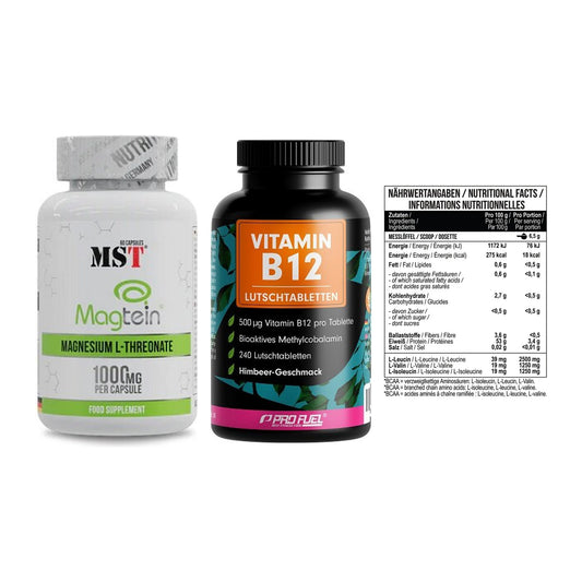 Ausdauer-Set: MST Magnesium + ProFuel Vitamin + MST BCAA Zero – alle enthaltenen Artikel