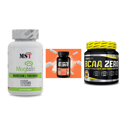 Ausdauer-Set: MST Magnesium + ESN Zinc + BioTech BCAA – alle enthaltenen Artikel