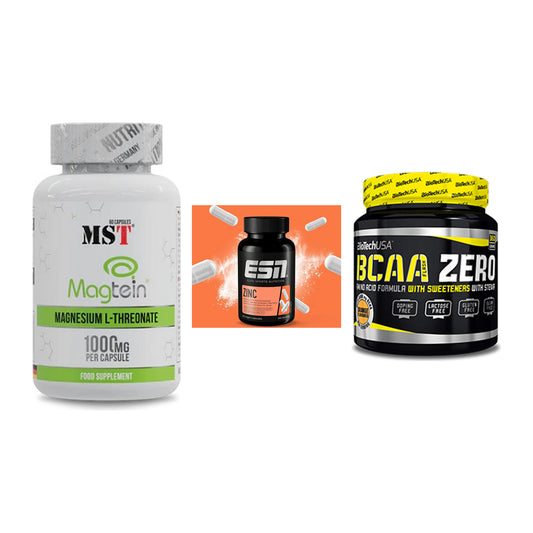 Ausdauer-Set: MST Magnesium + ESN Zinc + BioTech BCAA – alle enthaltenen Artikel