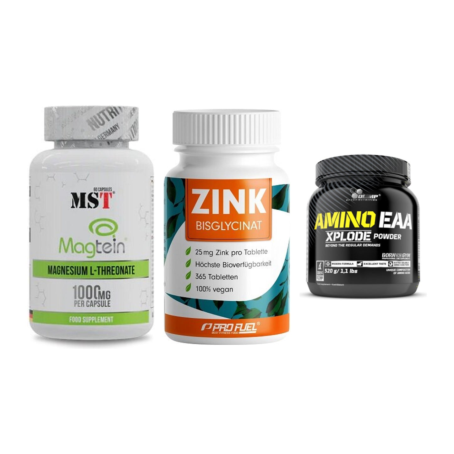 Ausdauer-Set: MST Magnesium + ProFuel Zink + Olimp Amino EAA – alle enthaltenen Artikel