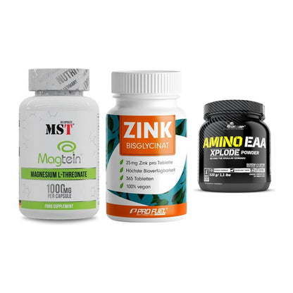 Ausdauer-Set: MST Magnesium + ProFuel Zink + Olimp Amino EAA – alle enthaltenen Artikel