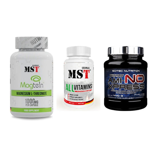 Ausdauer-Set: MST Magnesium + MST All Vitamins + Scitec Ami-NO – alle enthaltenen Artikel