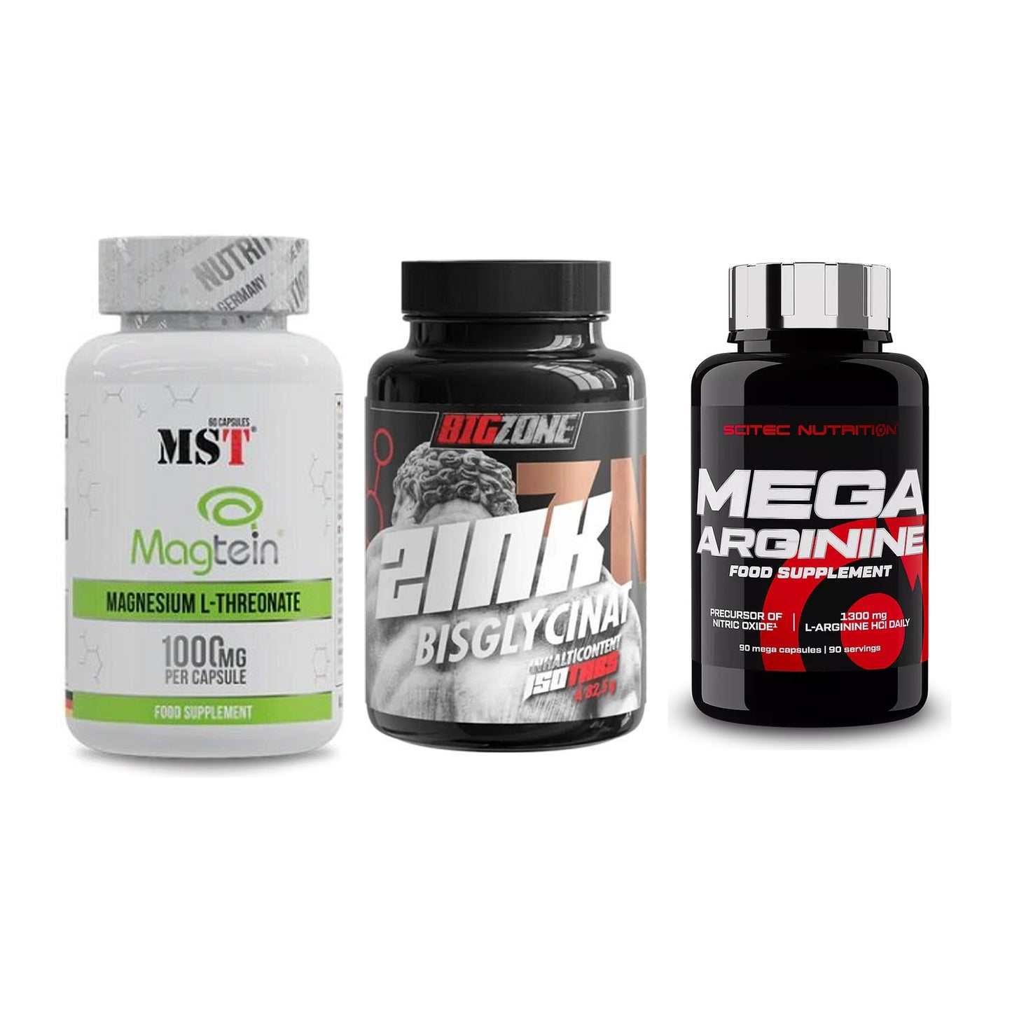 Ausdauer-Set: MST Magnesium + Big Zone Zink + Scitec Mega – alle enthaltenen Artikel