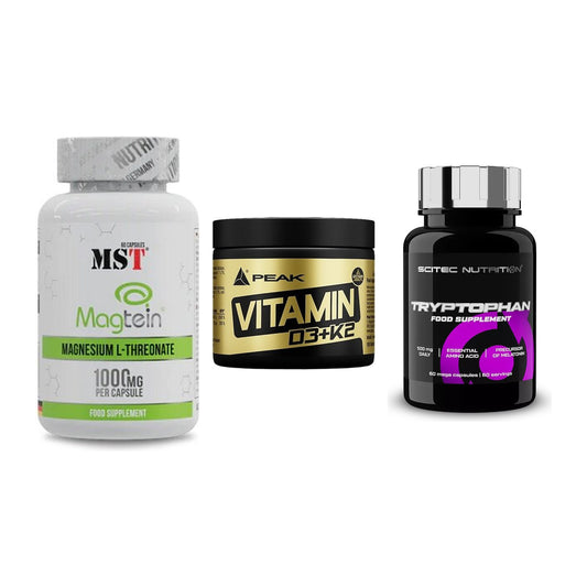 Ausdauer-Set: MST Magnesium + Peak Vitamin + Scitec Tryptopha – alle enthaltenen Artikel