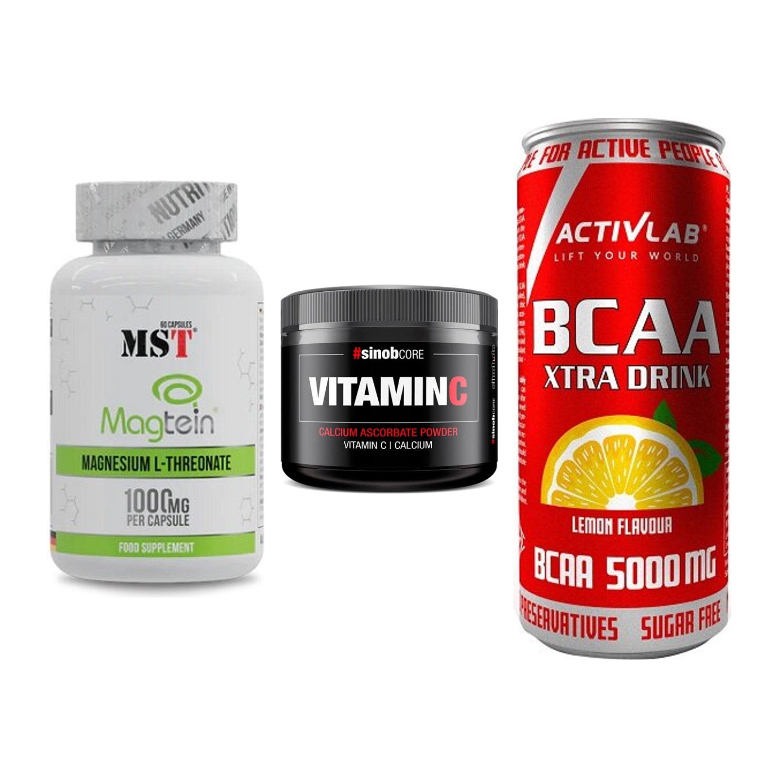 Ausdauer-Set: MST Magnesium + Sinob Vitamin C + Activlab BCAA – alle enthaltenen Artikel
