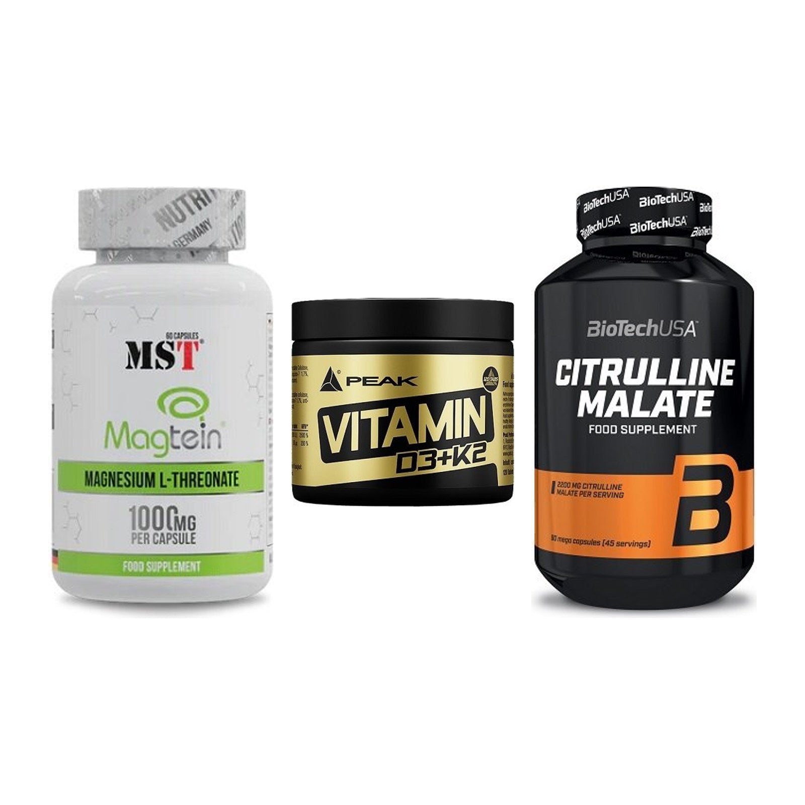Ausdauer-Set: MST Magnesium + Peak Vitamin + BioTech Citrulli – alle enthaltenen Artikel