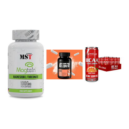 Ausdauer-Set: MST Magnesium + ESN Zinc + Activlab BCAA – alle enthaltenen Artikel