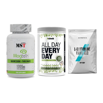 Ausdauer-Set: MST Magnesium + Sinob All Day + MyProtein – alle enthaltenen Artikel