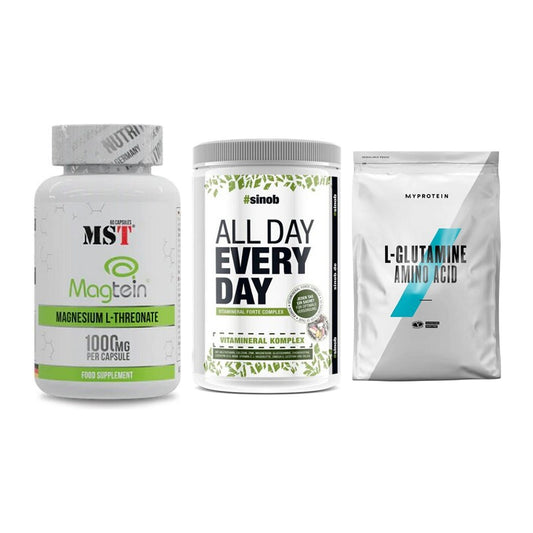 Ausdauer-Set: MST Magnesium + Sinob All Day + MyProtein – alle enthaltenen Artikel