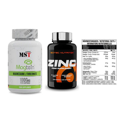 Ausdauer-Set: MST Magnesium + Scitec Zinc + MST BCAA Zero – alle enthaltenen Artikel