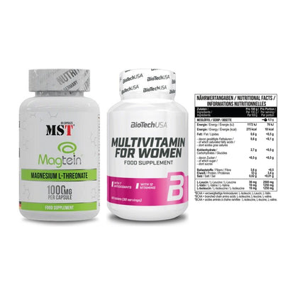 Ausdauer-Set: MST Magnesium + BioTech Multivit + MST BCAA Zero – alle enthaltenen Artikel