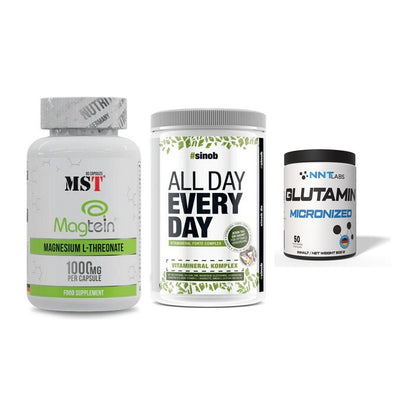 Ausdauer-Set: MST Magnesium + Sinob All Day + NNT Glutamin – alle enthaltenen Artikel