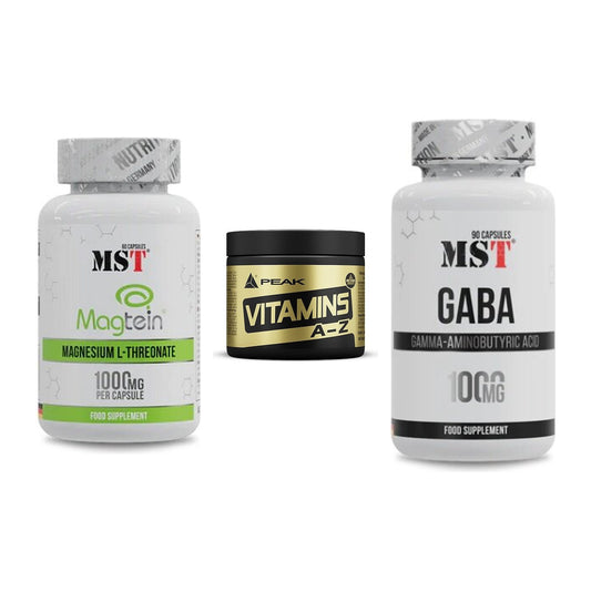 Ausdauer-Set: MST Magnesium + Peak Vitamin A-Z + MST GABA 1000mg – alle enthaltenen Artikel