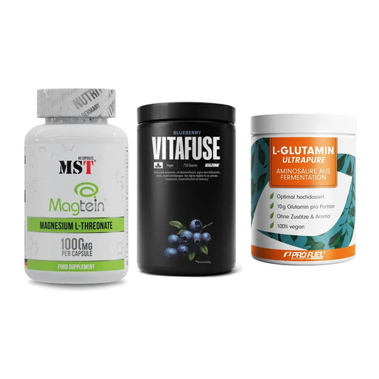 Ausdauer-Set: MST Magnesium + Big Zone Vitafus + ProFuel Glutamin – alle enthaltenen Artikel