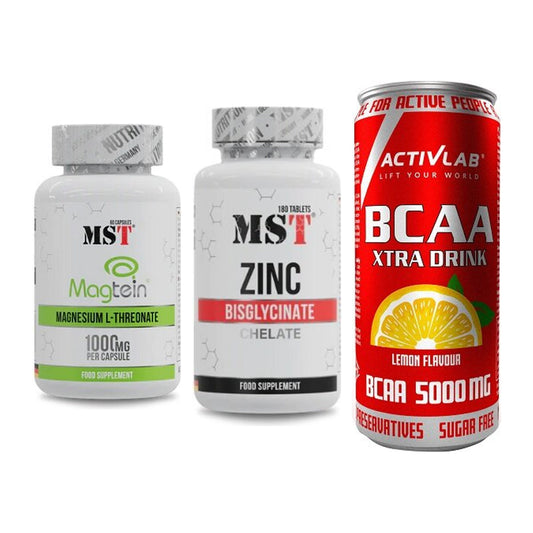 Ausdauer-Set: MST Magnesium + MST Zinc Chelate + Activlab BCAA – alle enthaltenen Artikel