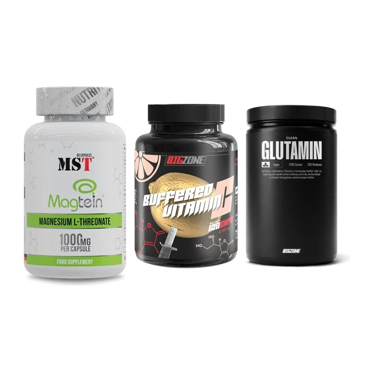 Ausdauer-Set: MST Magnesium + Big Zone Buffere + Big Zone Glutami – alle enthaltenen Artikel