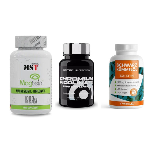 Ausdauer-Set: MST Magnesium + Scitec Chromium + ProFuel Schwarzk – alle enthaltenen Artikel