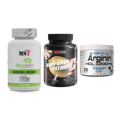 Ausdauer-Set: MST Magnesium + Big Zone Buffere + NNT Arginin HCL – alle enthaltenen Artikel