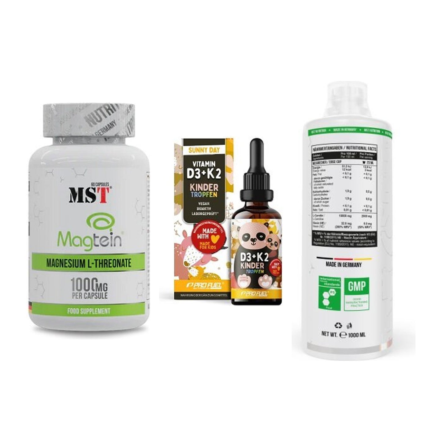 Ausdauer-Set: MST Magnesium + ProFuel VITAMIN + MST L-Carnitine – alle enthaltenen Artikel