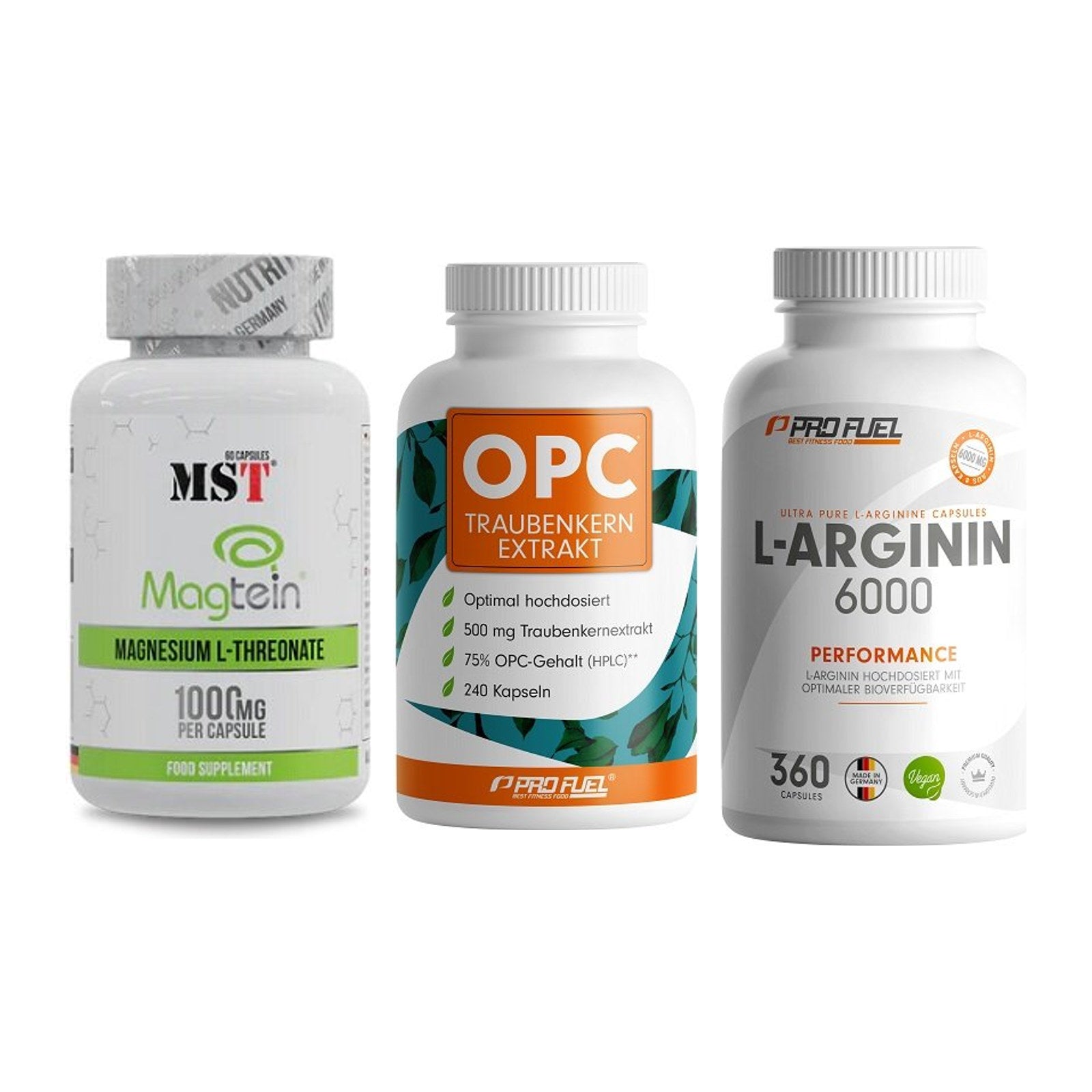 Ausdauer-Set: MST Magnesium + ProFuel OPC + ProFuel L-Argini – alle enthaltenen Artikel