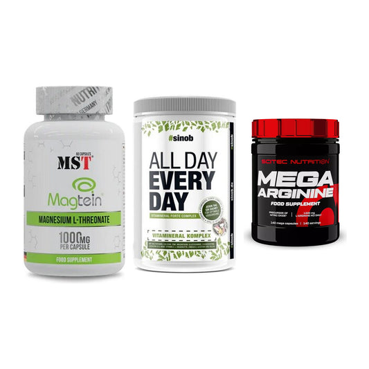 Ausdauer-Set: MST Magnesium + Sinob All Day + Scitec Mega – alle enthaltenen Artikel