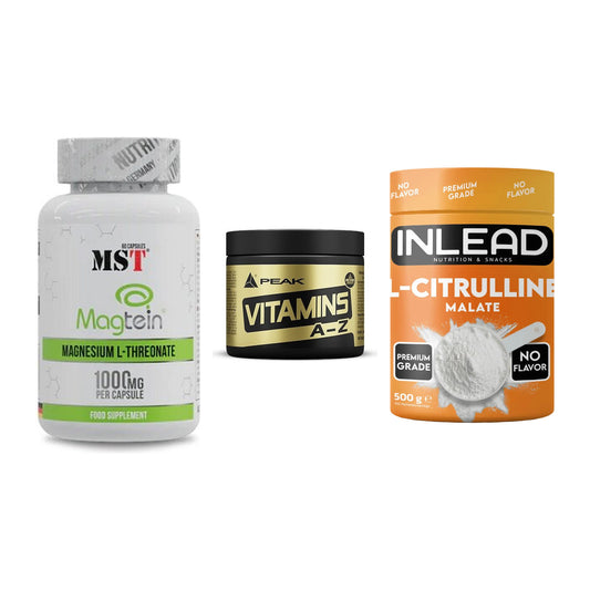 Ausdauer-Set: MST Magnesium + Peak Vitamin A-Z + INLEAD L-Citrull – alle enthaltenen Artikel