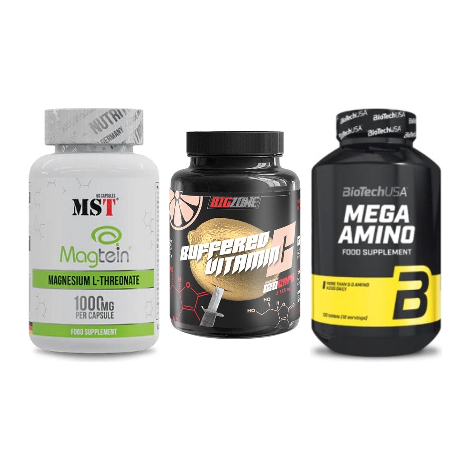 Ausdauer-Set: MST Magnesium + Big Zone Buffere + BioTech Mega – alle enthaltenen Artikel