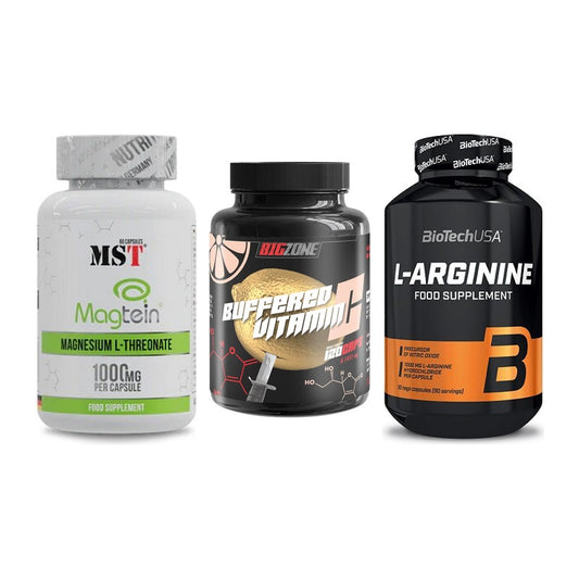 Ausdauer-Set: MST Magnesium + Big Zone Buffere + BioTech L-Argini – alle enthaltenen Artikel