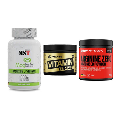 Ausdauer-Set: MST Magnesium + Peak Vitamin + Body Attack 100 – alle enthaltenen Artikel