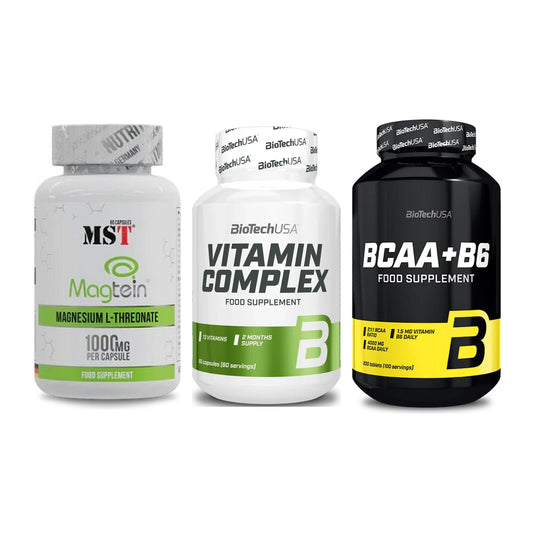 Ausdauer-Set: MST Magnesium + BioTech Vitamin + BioTech BCAA+B6 – alle enthaltenen Artikel
