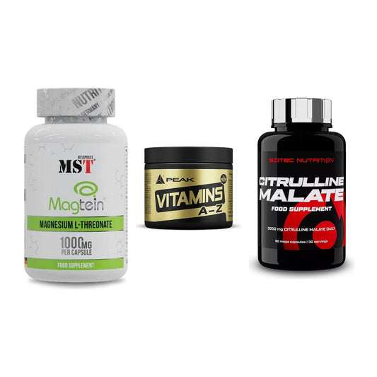 Ausdauer-Set: MST Magnesium + Peak Vitamin A-Z + Scitec Citrullin – alle enthaltenen Artikel