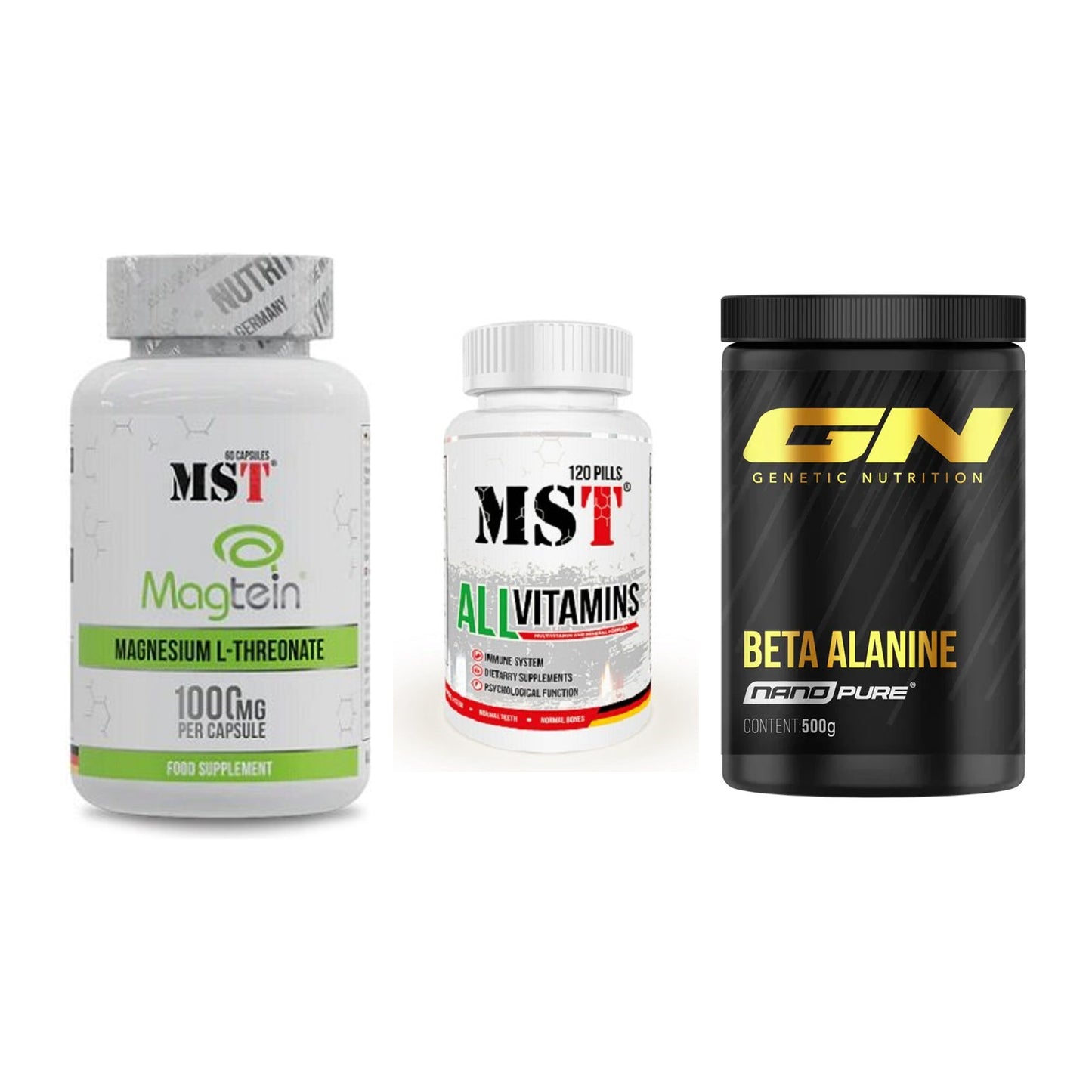 Ausdauer-Set: MST Magnesium + MST All Vitamins + GN Nano Beta – alle enthaltenen Artikel