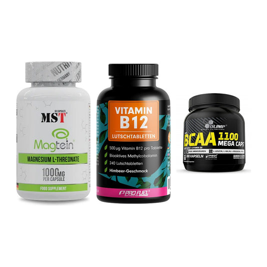 Ausdauer-Set: MST Magnesium + ProFuel Vitamin + Olimp BCAA Mega – alle enthaltenen Artikel