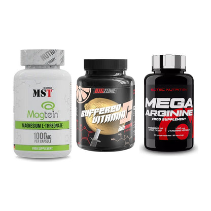 Ausdauer-Set: MST Magnesium + Big Zone Buffere + Scitec Mega – alle enthaltenen Artikel