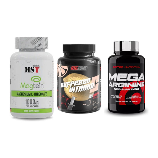 Ausdauer-Set: MST Magnesium + Big Zone Buffere + Scitec Mega – alle enthaltenen Artikel