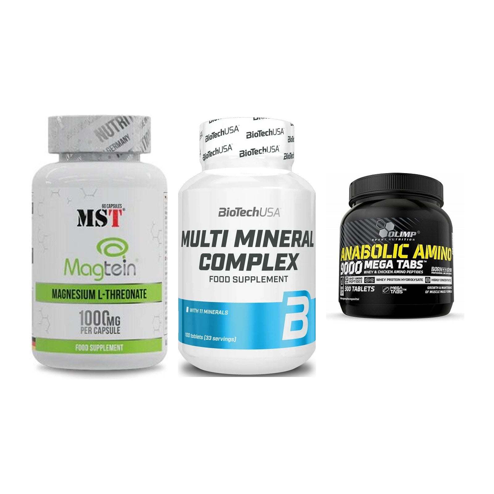 Ausdauer-Set: MST Magnesium + BioTech Multi + Olimp Anabolic – alle enthaltenen Artikel