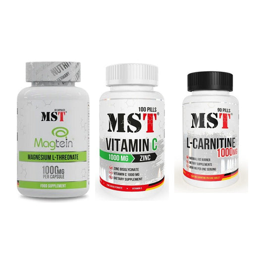 Ausdauer-Set: MST Magnesium + MST Vitamin C + MST L-Carnitine – alle enthaltenen Artikel