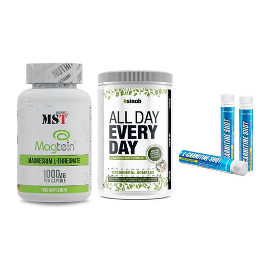 Ausdauer-Set: MST Magnesium + Sinob All Day + Body Attack – alle enthaltenen Artikel