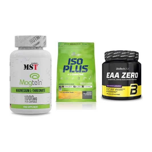 Ausdauer-Set: MST Magnesium + Olimp Iso Plus + BioTech EAA Zero – alle enthaltenen Artikel
