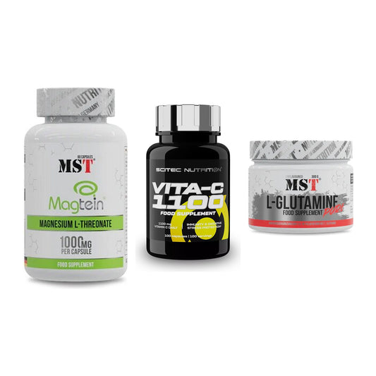 Ausdauer-Set: MST Magnesium + Scitec Vitamin C + MST Glutamine – alle enthaltenen Artikel