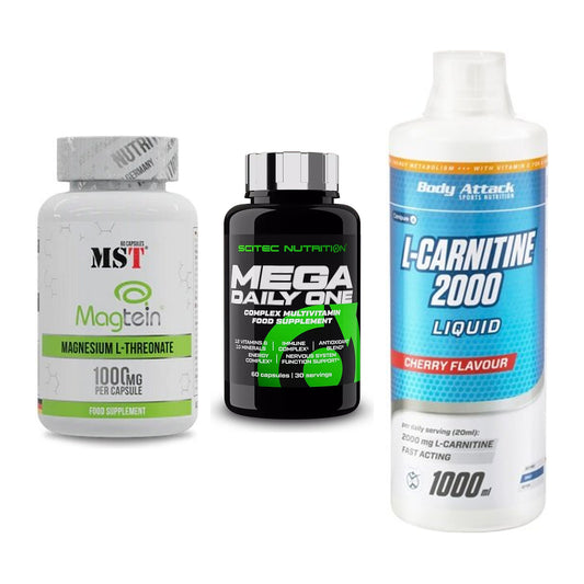 Ausdauer-Set: MST Magnesium + Scitec Mega + Body Attack – alle enthaltenen Artikel