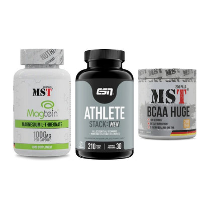 Ausdauer-Set: MST Magnesium + ESN Athlete + MST BCAA Huge – alle enthaltenen Artikel