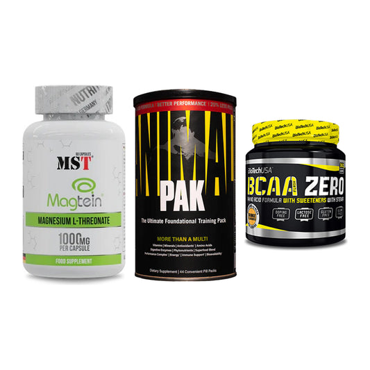 Ausdauer-Set: MST Magnesium + Universal Animal + BioTech BCAA – alle enthaltenen Artikel