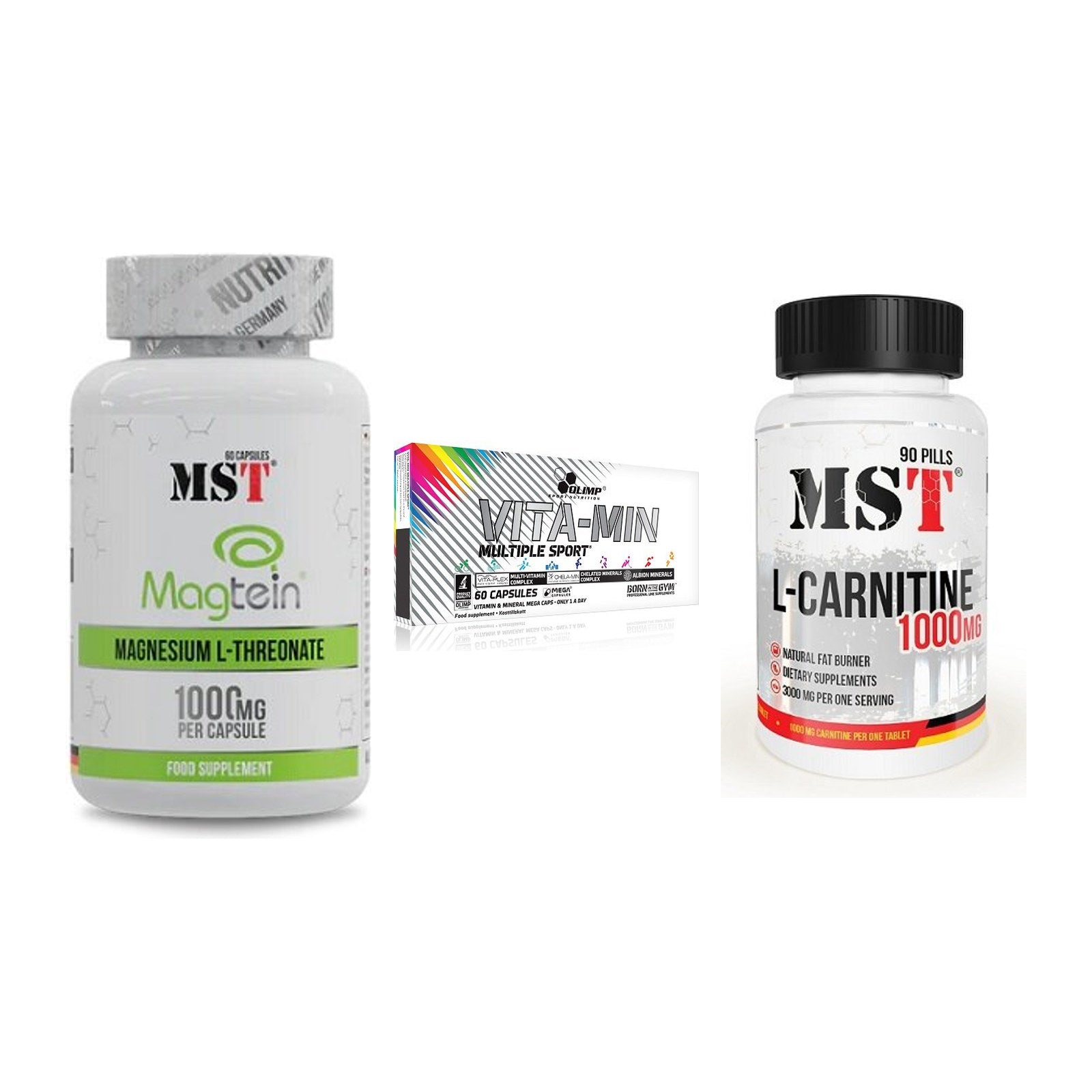 Ausdauer-Set: MST Magnesium + Olimp Vita-Min + MST L-Carnitine – alle enthaltenen Artikel