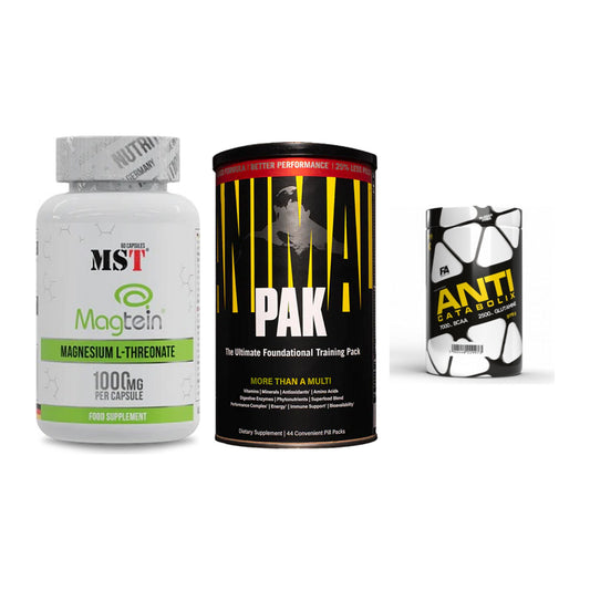 Ausdauer-Set: MST Magnesium + Universal Animal + FA Nutrition – alle enthaltenen Artikel